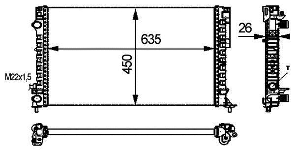 Radiateur moteur (Radiateur de refroidissement) MAHLE Aftermarket CR 311 000P