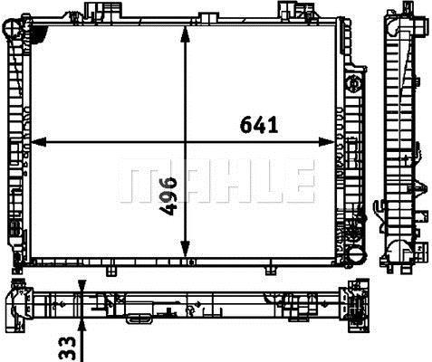 Radiateur moteur (Radiateur de refroidissement) MAHLE Aftermarket ref. CR 314 000P