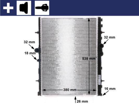 Radiateur moteur (Radiateur de refroidissement) MAHLE Aftermarket CR 31 000S