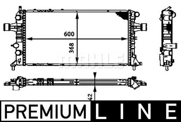 Radiateur moteur (Radiateur de refroidissement) MAHLE Aftermarket CR 321 000P
