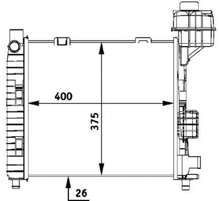 Radiateur moteur (Radiateur de refroidissement) MAHLE Aftermarket ref. CR 322 000S