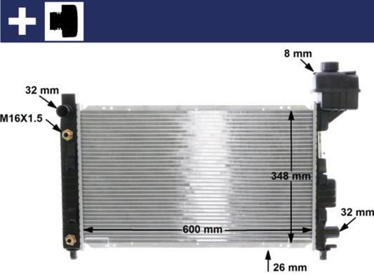 Radiateur moteur (Radiateur de refroidissement) MAHLE Aftermarket CR 323 000S