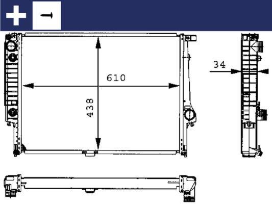 Radiateur moteur (Radiateur de refroidissement) MAHLE Aftermarket CR 326 001S