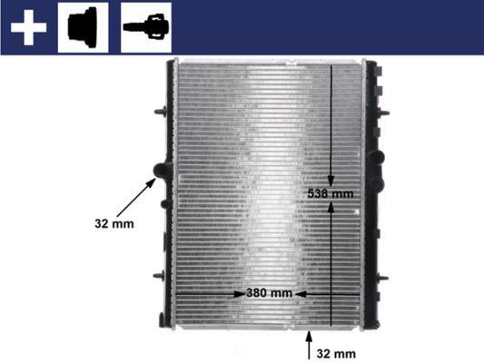 Radiateur moteur (Radiateur de refroidissement) MAHLE Aftermarket ref. CR 32 000S