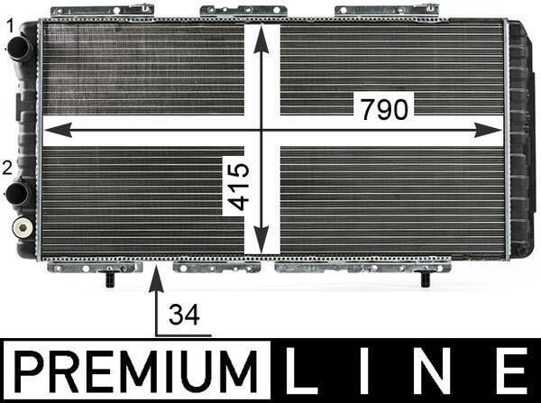 Radiateur moteur (Radiateur de refroidissement) MAHLE Aftermarket ref. CR 33 000P