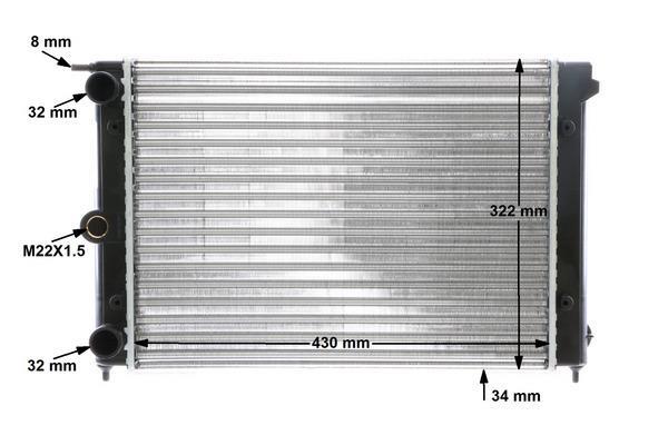 Radiateur moteur (Radiateur de refroidissement) MAHLE Aftermarket ref. CR 342 000S