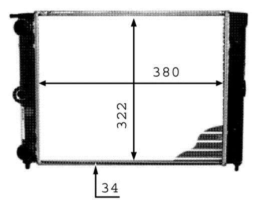 Radiateur moteur (Radiateur de refroidissement) MAHLE Aftermarket ref. CR 344 000P