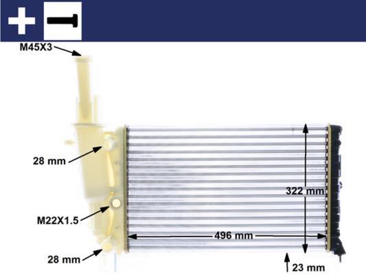 Radiateur moteur (Radiateur de refroidissement) MAHLE Aftermarket CR 346 000S