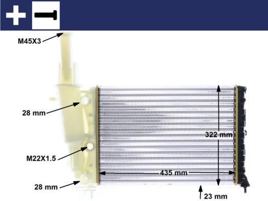 Radiateur moteur (Radiateur de refroidissement) MAHLE Aftermarket ref. CR 351 000S