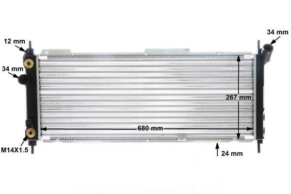 Radiateur moteur (Radiateur de refroidissement) MAHLE Aftermarket ref. CR 357 000S