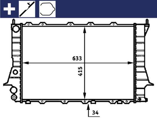 Radiateur moteur (Radiateur de refroidissement) MAHLE Aftermarket ref. CR 358 000S
