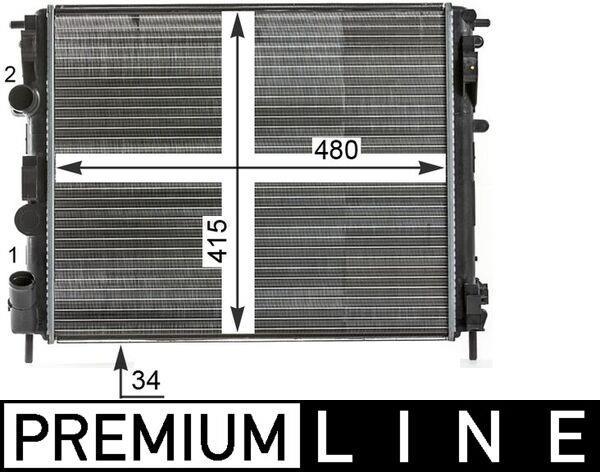Radiateur moteur (Radiateur de refroidissement) MAHLE Aftermarket CR 35 000P