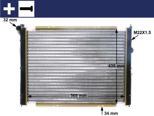 Radiateur moteur (Radiateur de refroidissement) MAHLE Aftermarket CR 361 000S