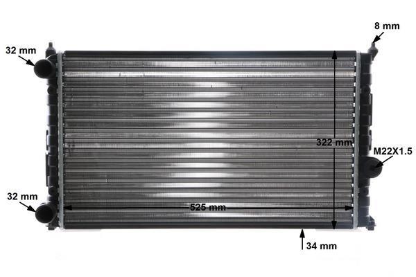 Radiateur moteur (Radiateur de refroidissement) MAHLE Aftermarket CR 362 000S