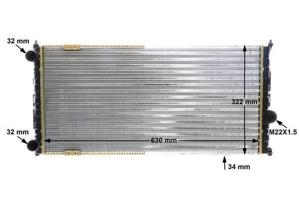Radiateur moteur (Radiateur de refroidissement) MAHLE Aftermarket ref. CR 363 000S