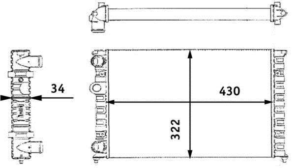Radiateur moteur (Radiateur de refroidissement) MAHLE Aftermarket CR 364 000S
