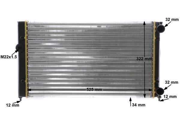 Radiateur moteur (Radiateur de refroidissement) MAHLE Aftermarket ref. CR 366 000S