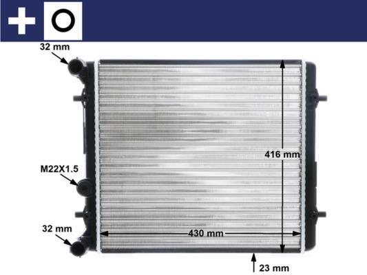 Radiateur moteur (Radiateur de refroidissement) MAHLE Aftermarket ref. CR 367 000S