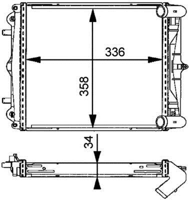 Radiateur moteur (Radiateur de refroidissement) MAHLE Aftermarket CR 370 000P