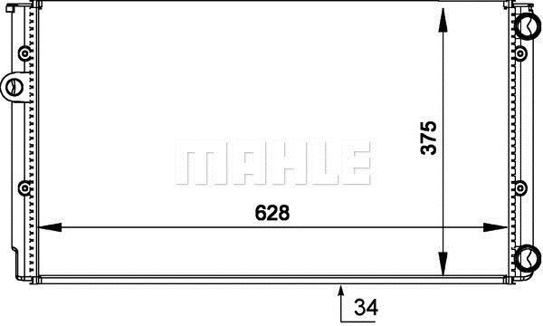 Radiateur moteur (Radiateur de refroidissement) MAHLE Aftermarket CR 373 000P
