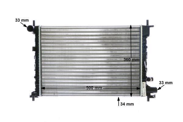 Radiateur moteur (Radiateur de refroidissement) MAHLE Aftermarket ref. CR 381 000S