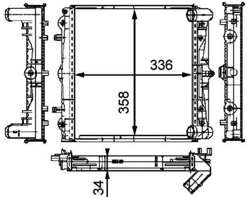 Radiateur moteur (Radiateur de refroidissement) MAHLE Aftermarket CR 383 000P