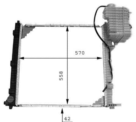 Radiateur moteur (Radiateur de refroidissement) MAHLE Aftermarket ref. CR 384 000P