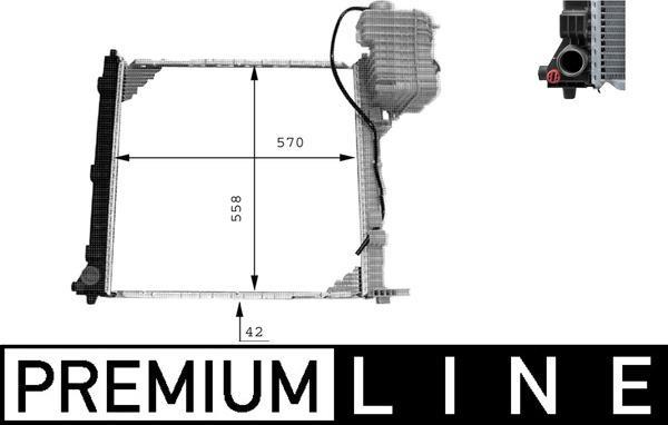 Radiateur moteur (Radiateur de refroidissement) MAHLE Aftermarket ref. CR 384 000P