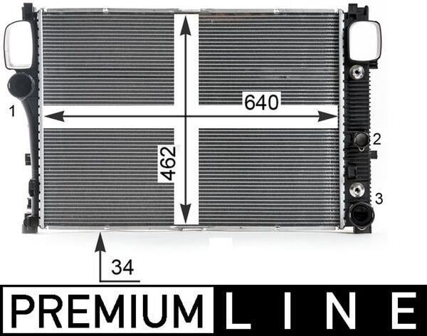 Radiateur moteur (Radiateur de refroidissement) MAHLE Aftermarket ref. CR 38 000P