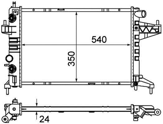 Radiateur moteur (Radiateur de refroidissement) MAHLE Aftermarket CR 390 000P