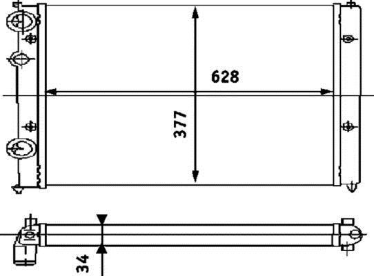 Radiateur moteur (Radiateur de refroidissement) MAHLE Aftermarket CR 394 000P