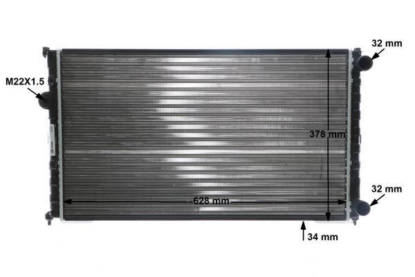 Radiateur moteur (Radiateur de refroidissement) MAHLE Aftermarket ref. CR 395 000S