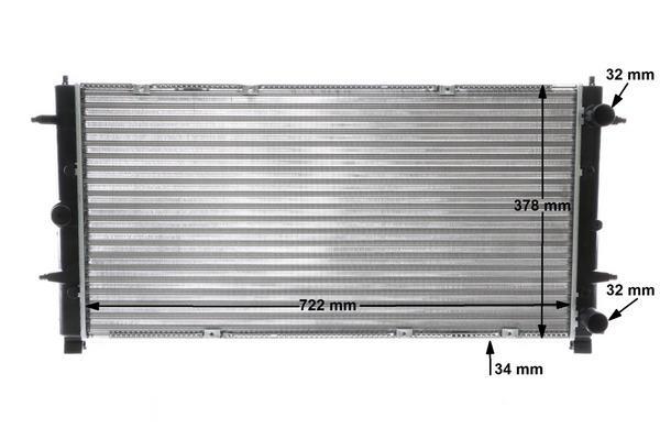 Radiateur moteur (Radiateur de refroidissement) MAHLE Aftermarket CR 398 000S