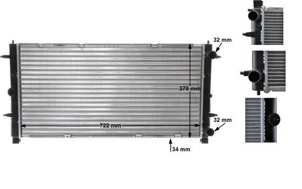 Radiateur moteur (Radiateur de refroidissement) MAHLE Aftermarket CR 398 000S