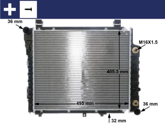 Radiateur moteur (Radiateur de refroidissement) MAHLE Aftermarket CR 406 000S