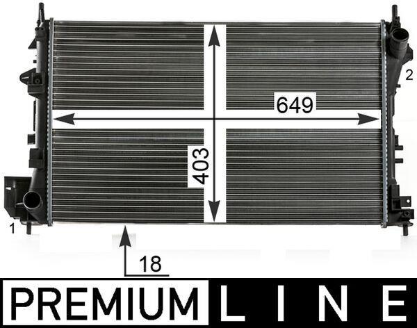 Radiateur moteur (Radiateur de refroidissement) MAHLE Aftermarket ref. CR 40 000P