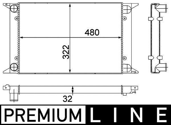 Radiateur moteur (Radiateur de refroidissement) MAHLE Aftermarket CR 415 000P