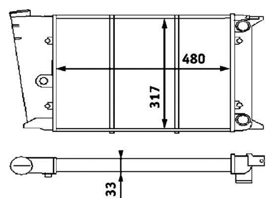 Radiateur moteur (Radiateur de refroidissement) MAHLE Aftermarket CR 418 000P