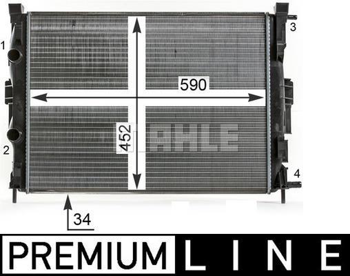 Radiateur moteur (Radiateur de refroidissement) MAHLE Aftermarket CR 41 000P