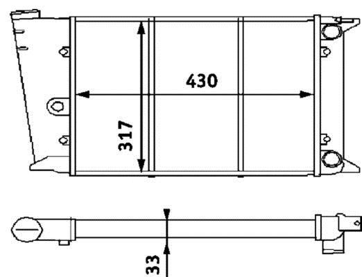 Radiateur moteur (Radiateur de refroidissement) MAHLE Aftermarket CR 420 000P