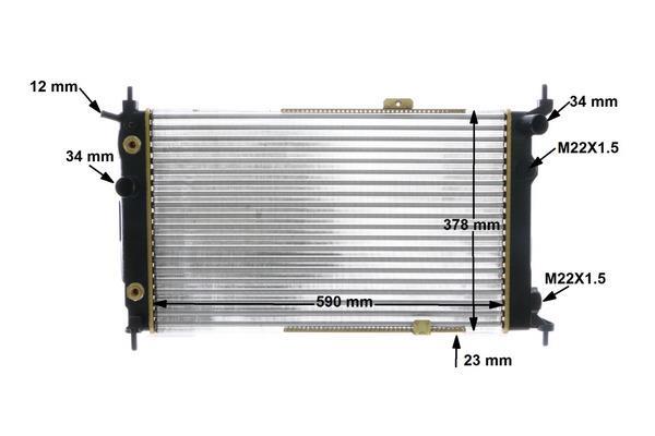 Radiateur moteur (Radiateur de refroidissement) MAHLE Aftermarket ref. CR 421 000S