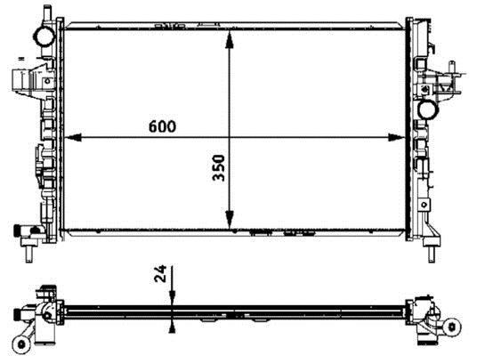 Radiateur moteur (Radiateur de refroidissement) MAHLE Aftermarket CR 422 000S