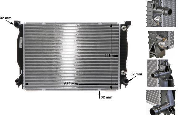 Radiateur moteur (Radiateur de refroidissement) MAHLE Aftermarket CR 424 000S