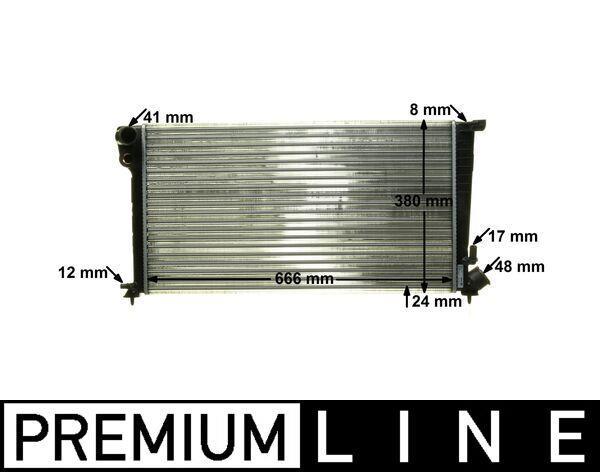 Radiateur moteur (Radiateur de refroidissement) MAHLE Aftermarket ref. CR 433 000P