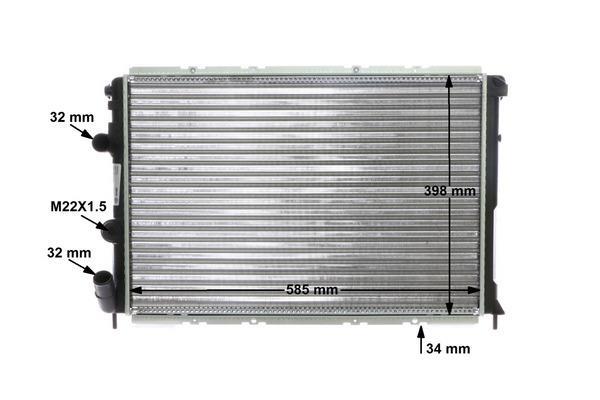 Radiateur moteur (Radiateur de refroidissement) MAHLE Aftermarket ref. CR 434 000S