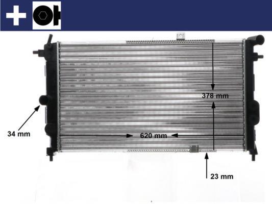 Radiateur moteur (Radiateur de refroidissement) MAHLE Aftermarket ref. CR 438 000S