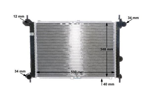 Radiateur moteur (Radiateur de refroidissement) MAHLE Aftermarket ref. CR 443 000S