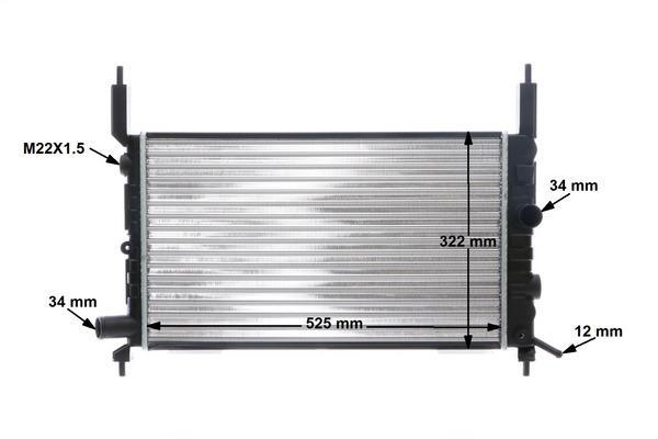 Radiateur moteur (Radiateur de refroidissement) MAHLE Aftermarket ref. CR 446 000S