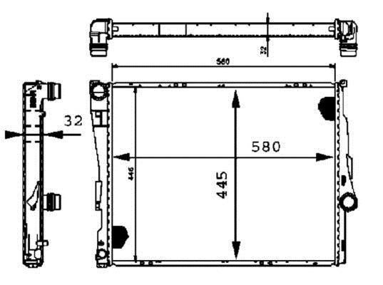 Radiateur moteur (Radiateur de refroidissement) MAHLE Aftermarket ref. CR 455 000P