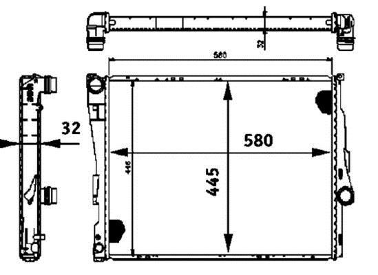 Radiateur moteur (Radiateur de refroidissement) MAHLE Aftermarket CR 457 000P